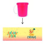 Caneca Acrílica Rosqueável Personalizada - Carnaval 2024 - Pink - 1 unidade - Magazine 25