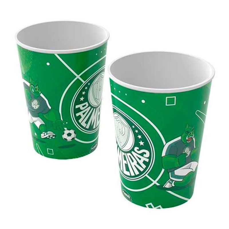 Copo de Plástico Palmeiras - 320 ml - 1 unidade - Plasútil - Magazine 25