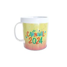 Caneca Acrílica Rosqueável Personalizada - Carnaval 2024 - Branco - 1 unidade - Magazine 25