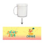 Caneca Acrílica Rosqueável Personalizada - Carnaval 2024 - Branco - 1 unidade - Magazine 25