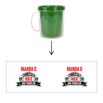 Caneca Acrílica Rosqueável Personalizada - Carnaval - Hoje Vou dar Trabalho - Verde - 1 unidade - Magazine 25
