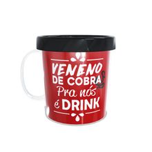 Caneca Acrílica Rosqueável Personalizada - Carnaval - Veneno pra Nós é Drink - Preto - 1 unidade - Magazine 25