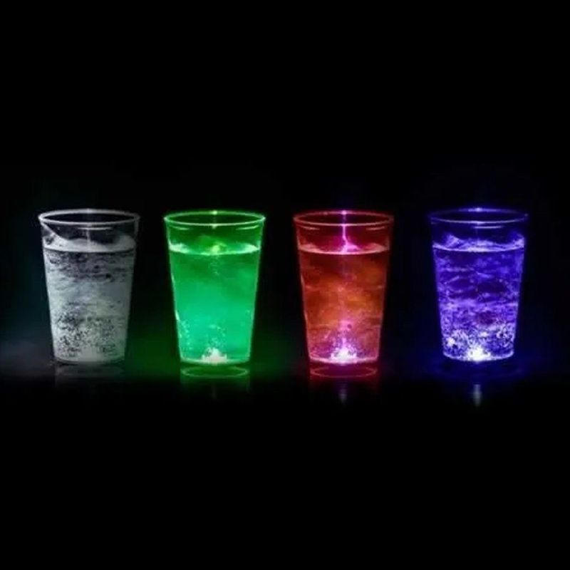 Adesivo LED Branco Pisca para Copos de Bebidas Drinks Criativos - 1 unidade - Rizzo Embalagens