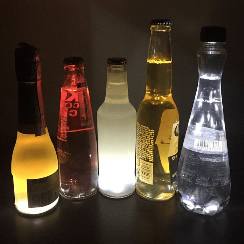 Adesivo LED Branco Pisca para Copos de Bebidas Drinks Criativos - 1 unidade - Rizzo Embalagens