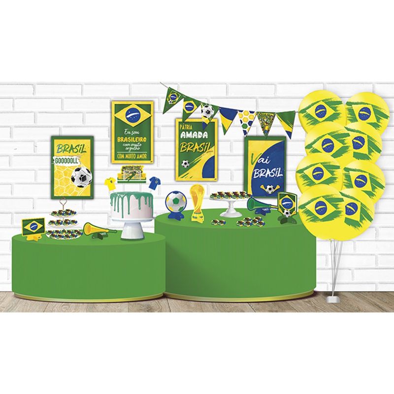 Kit Festa Brasil Copa 2022 - 10 unidades - Festcolor - Rizzo Embalagens