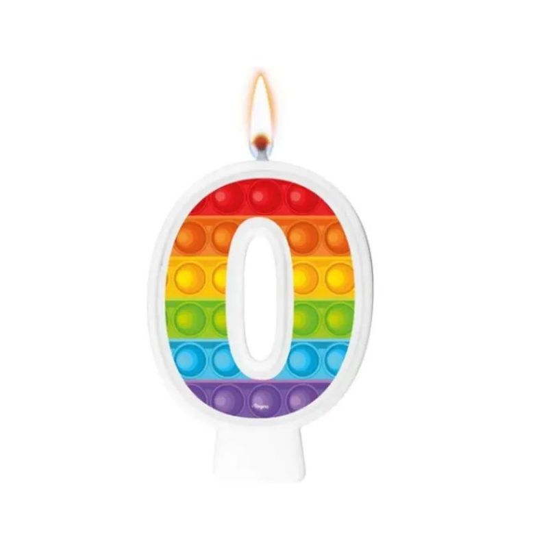 Vela Numeral Pop It Numero 0 - 1 unidade - Regina - Magazine 25