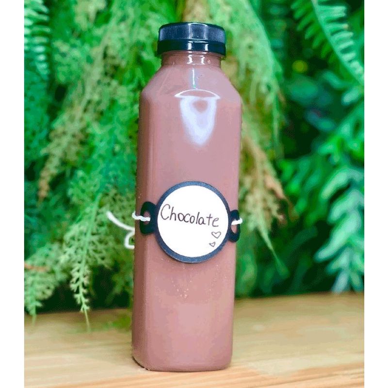 Garrafa Pet Quadrada com Tampa Preta Lacre para Chocolate Cremoso - 500ml - 3 unidades - Magazine 25