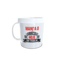 Caneca Acrílica Rosqueável Personalizada - Carnaval - Hoje Vou dar Trabalho - Branco - 1 unidade - Magazine 25