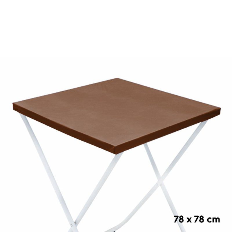 Toalha Plástica Cobre Manchas Perolizada - 78 x 78 cm - Marrom - 10 unidades - CampFestas - Magazine 25