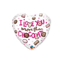 Balão de Festa Microfoil 18" 46cm - Coração I Love You More Than Chocolate - 1 unidade - Qualatex Outlet - Magazine 25