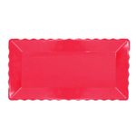 Bandeja Retangular Plástico Liso Pink - 16x30cm - 1 Un - Magazine 25