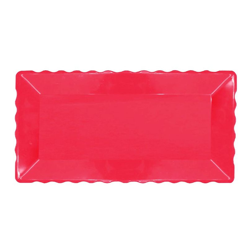 Bandeja Retangular Plástico Liso Pink - 16x30cm - 1 Un - Magazine 25
