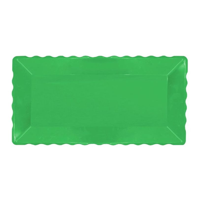 Bandeja Retangular Plástico Liso Verde - 16x30cm - 1 Un - Rizzo