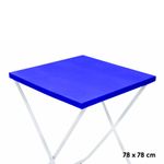 Toalha Plástica Cobre Manchas Perolizada - 78 x 78 cm - Azul Escuro - 10 unidades - CampFestas - Rizzo Embalagens