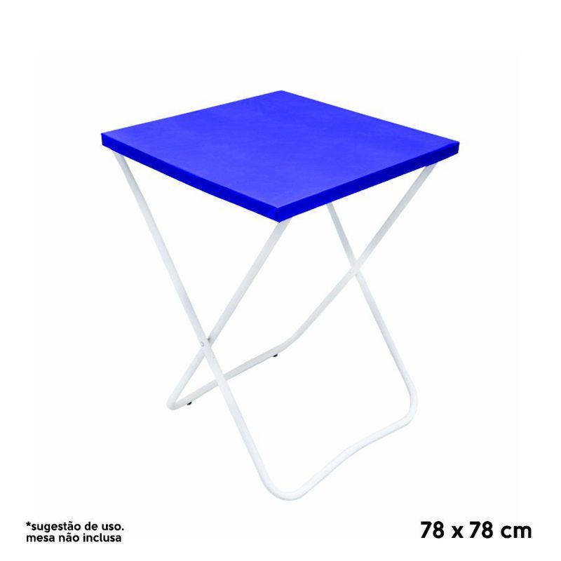 Toalha Plástica Cobre Manchas Perolizada - 78 x 78 cm - Azul Escuro - 10 unidades - CampFestas - Rizzo Embalagens