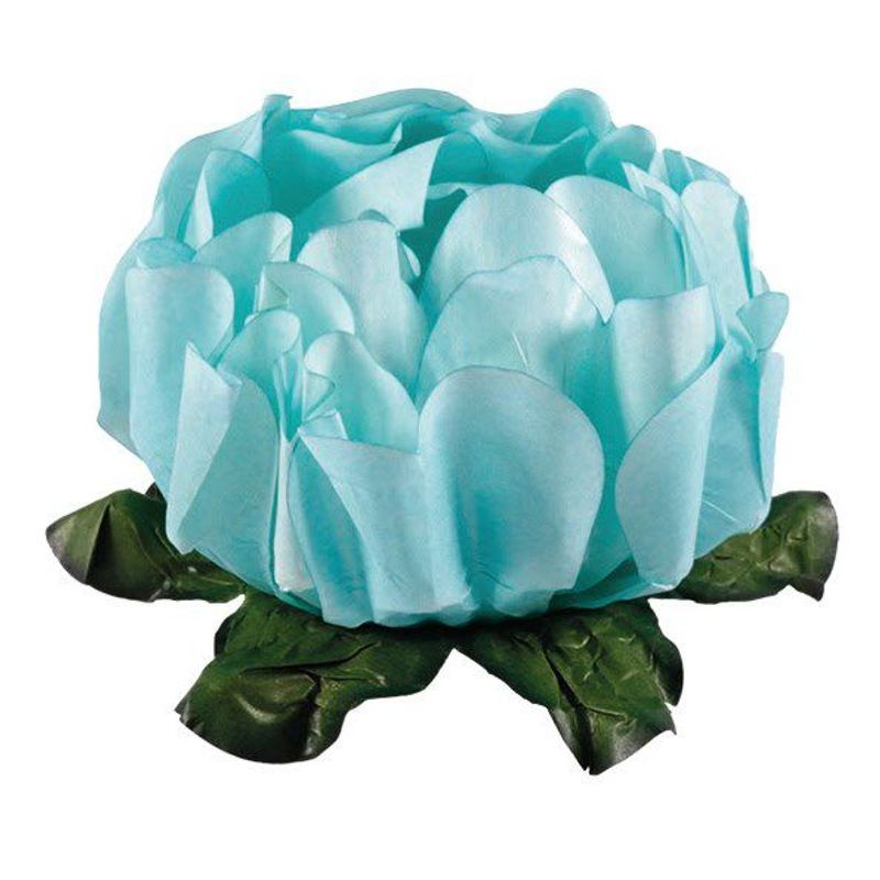 Forminha para Doces Finos - Rosa Maior Verde Tiffany - 40 unidades - Decora Doces - Rizzo Festas