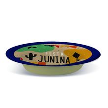 Prato Petisqueira Laminado Junina Kraft - 18 Cm - 8 Unidades - Cromus Festas - Magazine 25