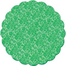 Fundo Rendado Redondo Verde Escuro 9cm - 100 unidades - Cromus - Magazine 25