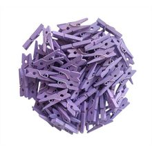 Mini Prendedor de Madeira Lilas 3,5cm - 50 Unidades - Magazine 25