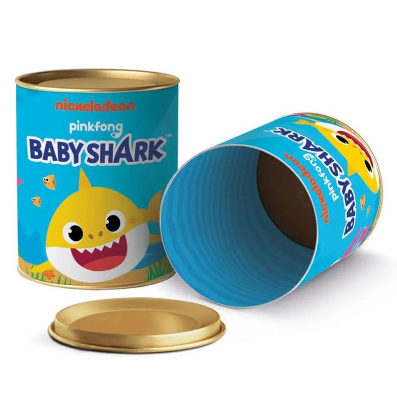 Lata para Lembrancinhas Festa Baby Shark - 11x9cm - 01 Unidade - Cromus - Magazine 25