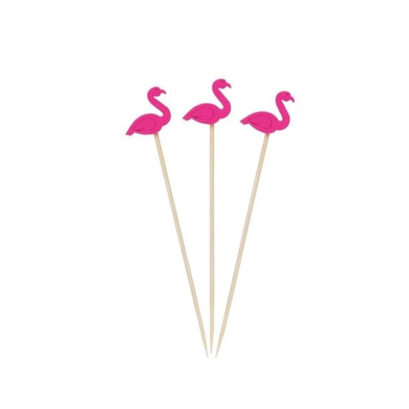 Palito Decorativo - Petiscos - Flamingo - 20 UN - ArtLille - Magazine 25