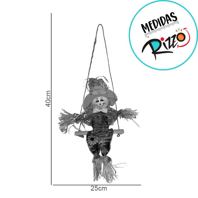 Enfeite para Pendurar - Espantalho - 1 unidade - Rizzo