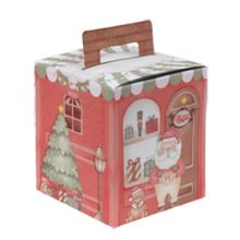 Caixa Panetone- Vitrine De Natal - 500 g - Vitrine De Natal - 14 x 14 x 16,5 cm - 5 unidades - Decora Doces - Magazine 25