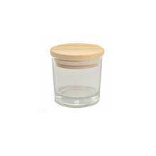 Pote de Vidro Hermético com Tampa de Madeira 60 ml - 6,7x5,3cm - 1 unidade - Magazine 25