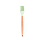 Pincel de Silicone com Cabo de Madeira 27 cm - Verde - 1 unidade - Wellmix - Magazine 25