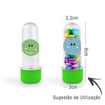 Mini Tubete Lembrancinha Festa Dino Baby 8cm 20 unidades - Verde Limão - Rizzo Embalagens