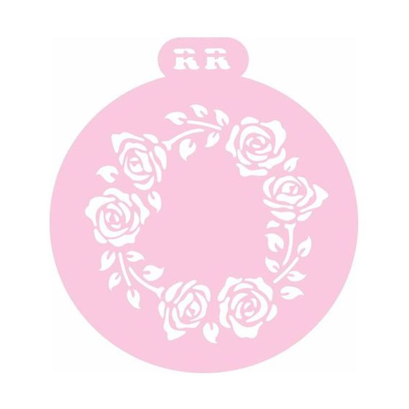 Stencil Redondo Rosas - Ref.3034 - 1 unidade - RR Cortadores - Rizzo