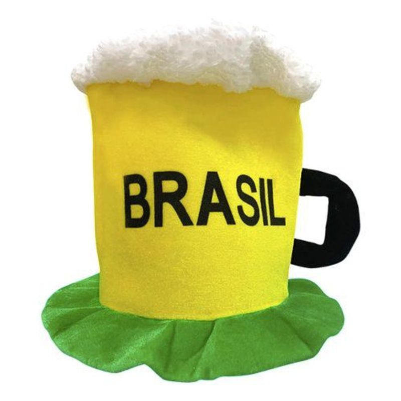 Chapéu De Tecido - Chop Brasil - 35cm x 36cm - 1 unidade - Magazine 25