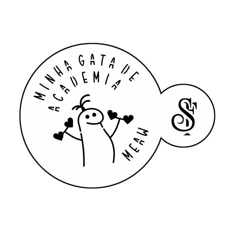 Stencil Para Bolo Flork Minha Gata de Academia  - 1 Unidade - Sonho Fino - Magazine 25