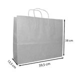 Sacola Kraft Natural Ref. 0145 - 39,5x13,5x38cm - 10 unidades - WMA - Rizzo