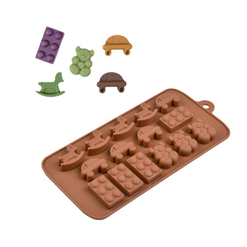 Molde De Silicone Chocolate - Brinquedos de criança - FT153 - 1 unidade - Silver Plastic - Magazine 25