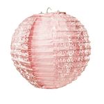 Lanterna de Papel Rendado Rosa 30cm - 01 unidade - Cromus - Rizzo Festas