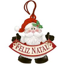 Tag de MDF Papai Noel Feliz Natal 8,6cm - 01 unidade - Litoarte - Magazine 25