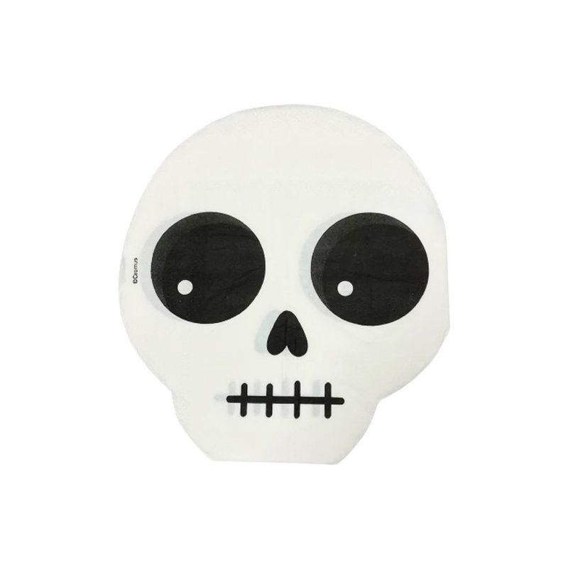 Guardanapo Caveira Halloween - 20 unidades - Cromus - Magazine 25