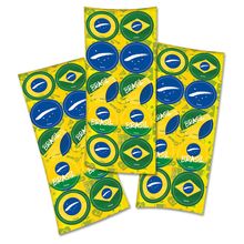 Adesivo Decorativo Brasil Copa 2022 - 30 unidades - Festcolor - magazine 25 Embalagens