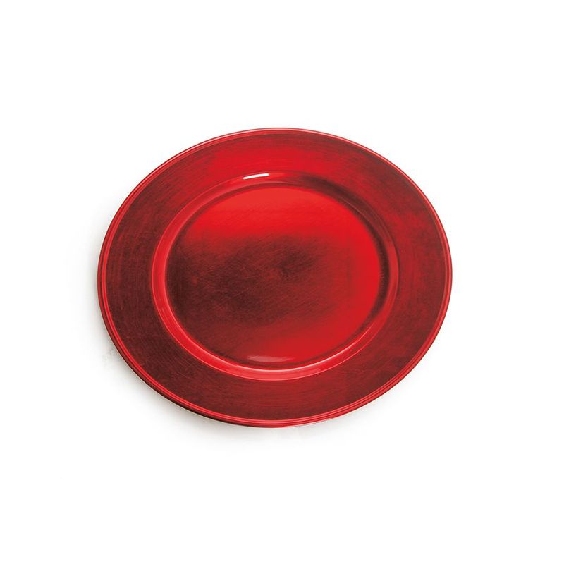 Sousplat Liso Vermelho - 33cm - 1 unidade - Cromus - Rizzo