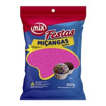 Confeito Miçanga Rosa - 500g - 1 Unidade - Mix -