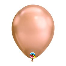 Balão de Festa Látex Liso Chrome - Rose Gold (Ouro Rosé) - Qualatex - Magazine 25