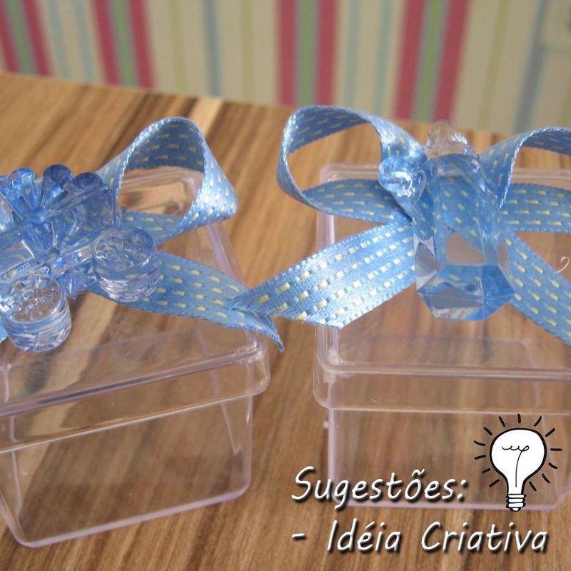 Caixinha Acrílica Lembrancinha Festa - 4cm x 4cm 10 unidades - Magazine 25