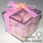 Caixinha Acrílica Lembrancinha Festa - 4cm x 4cm 10 unidades - Magazine 25