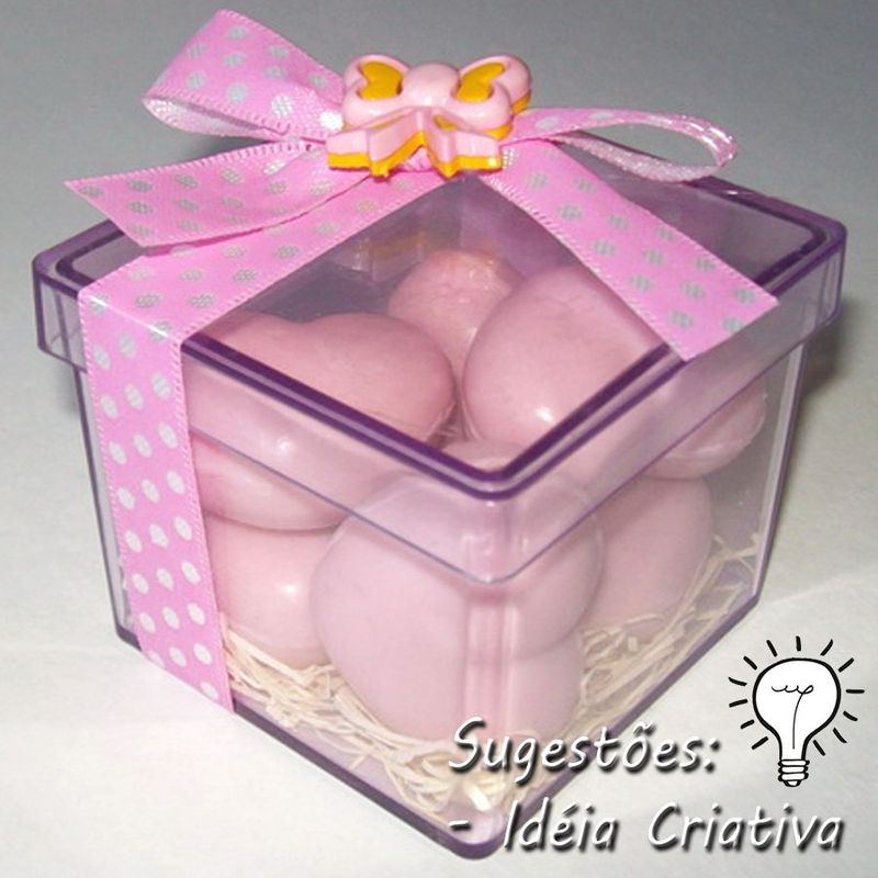 Caixinha Acrílica Lembrancinha Festa - 4cm x 4cm 10 unidades - Magazine 25