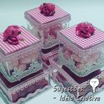 Caixinha Acrílica Lembrancinha Festa - 4cm x 4cm 10 unidades - Magazine 25