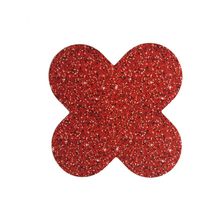 Forminha para doces 4 Pétalas Glitter Vermelho - 50 unidades -  NC Toys